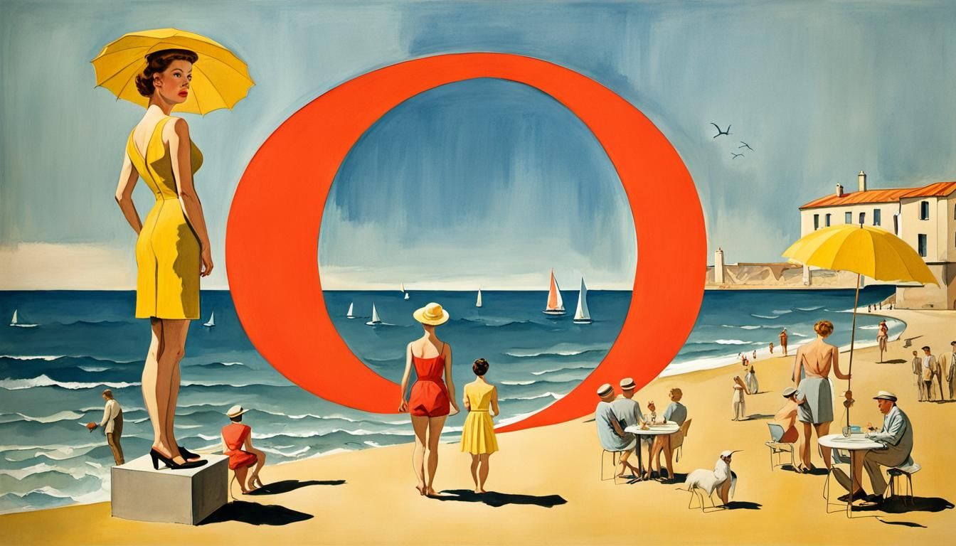 Monsieur Hulot's Holiday: Retro Comedy Film Poster