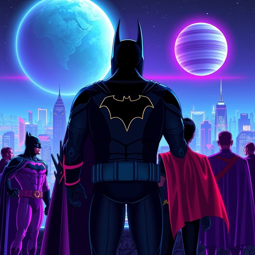 Batman and Justice League Stand Amidst Titania's Futuristic ...