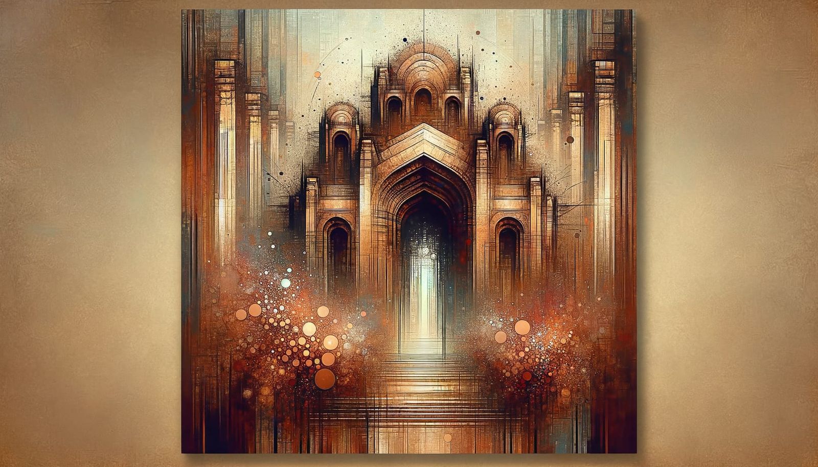 Vermillion Tomb of a Queen: Abstract Art