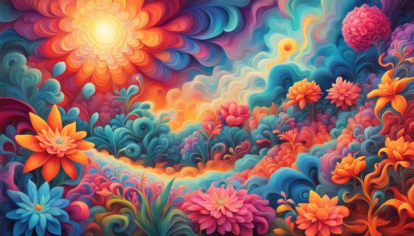 Surreal Exotic Flowers in a Cosmic Explosion