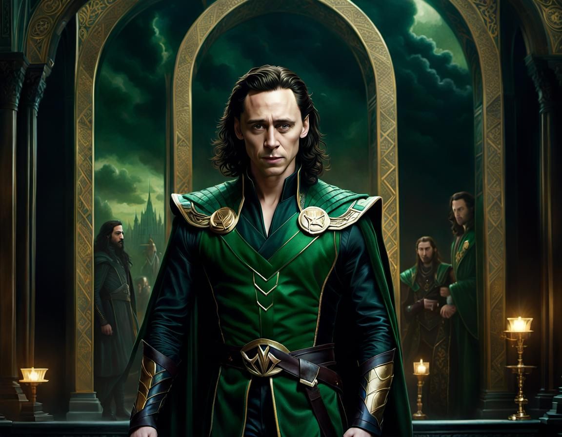 Hyperrealistic Loki Portrait in Classical Style