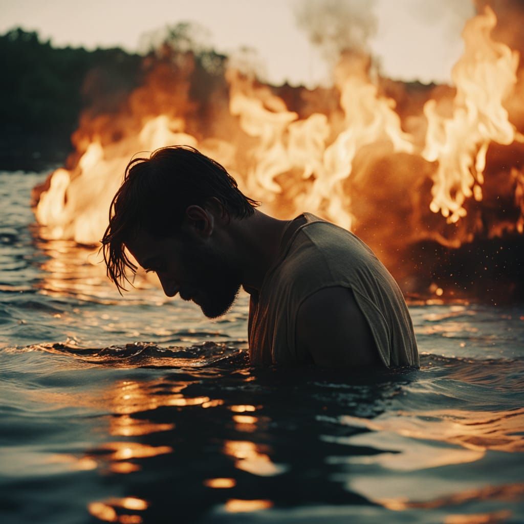 Dramatic Drowning in Fire and Water