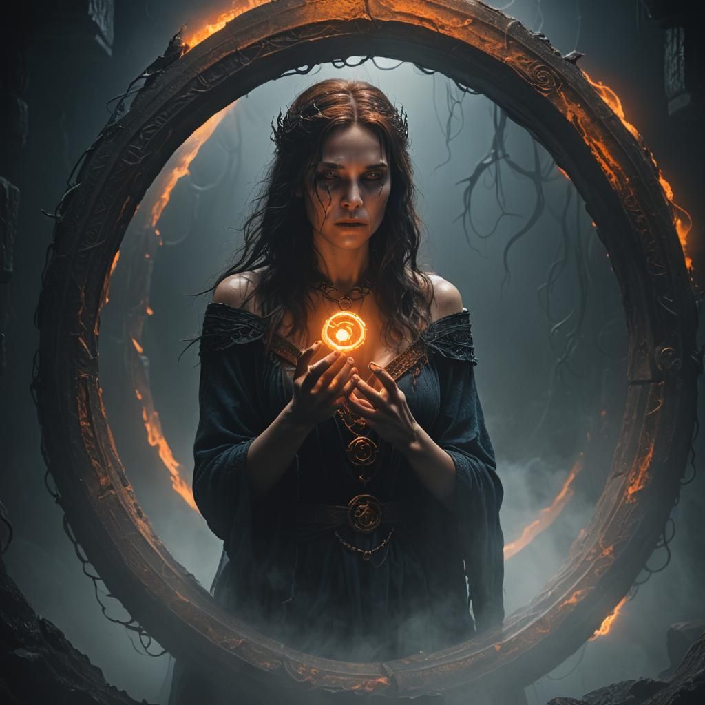 Eerie Dark Fantasy: Cursed Ring Draining Life Force