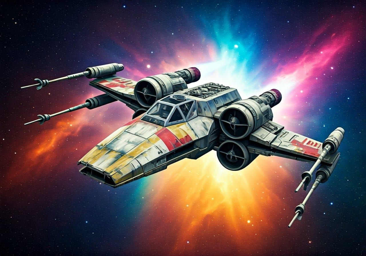 Rebel Starfighter in Cosmic Space