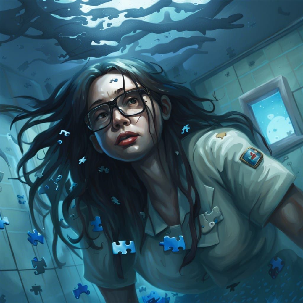 Sinister Underwater Hospital Room Puzzle