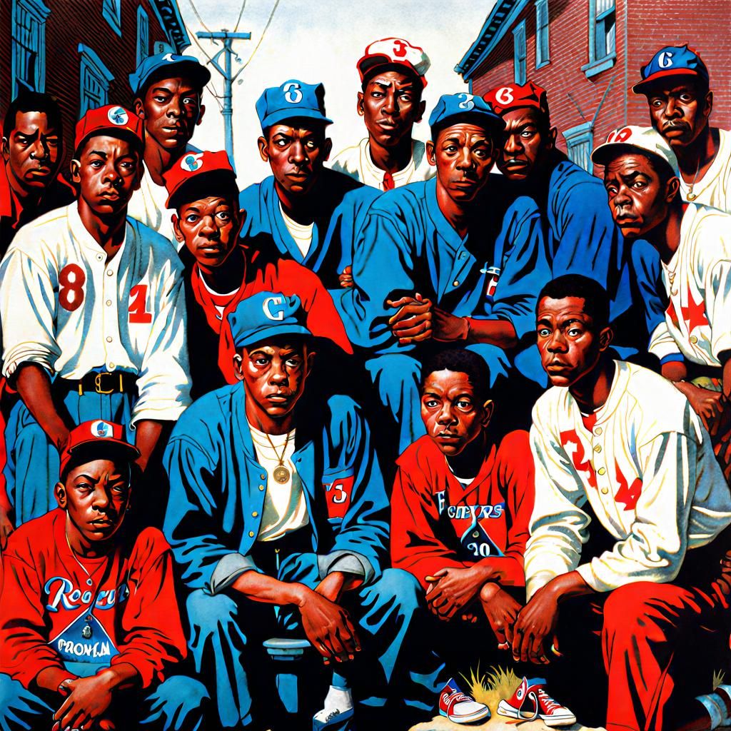 Crips and Bloods in Rockwell Style