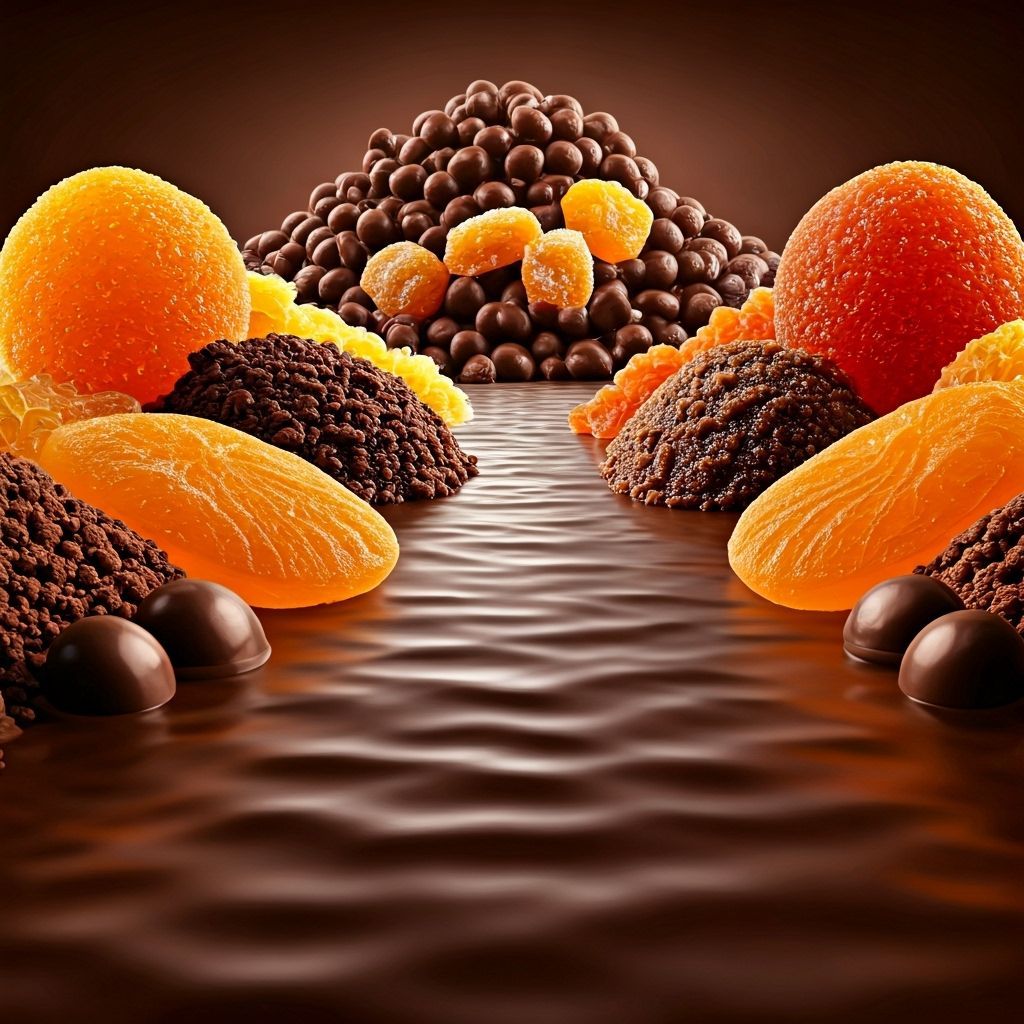 Chocolate River Through Candy Hills and Lollipops