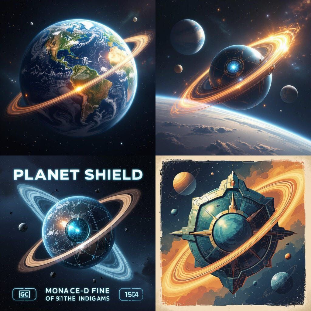 AI Generated Planet Shield Image