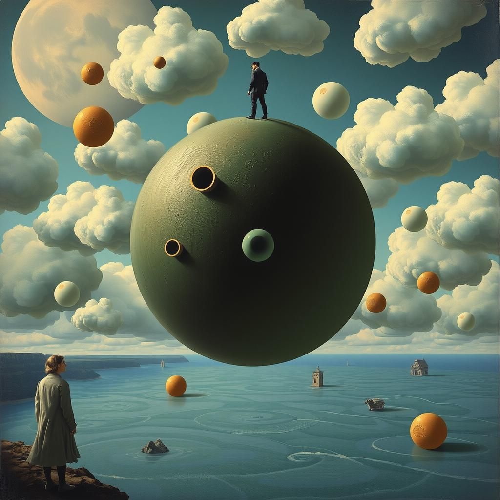 Oneiric Metaphysical Painting in Surrealist Style