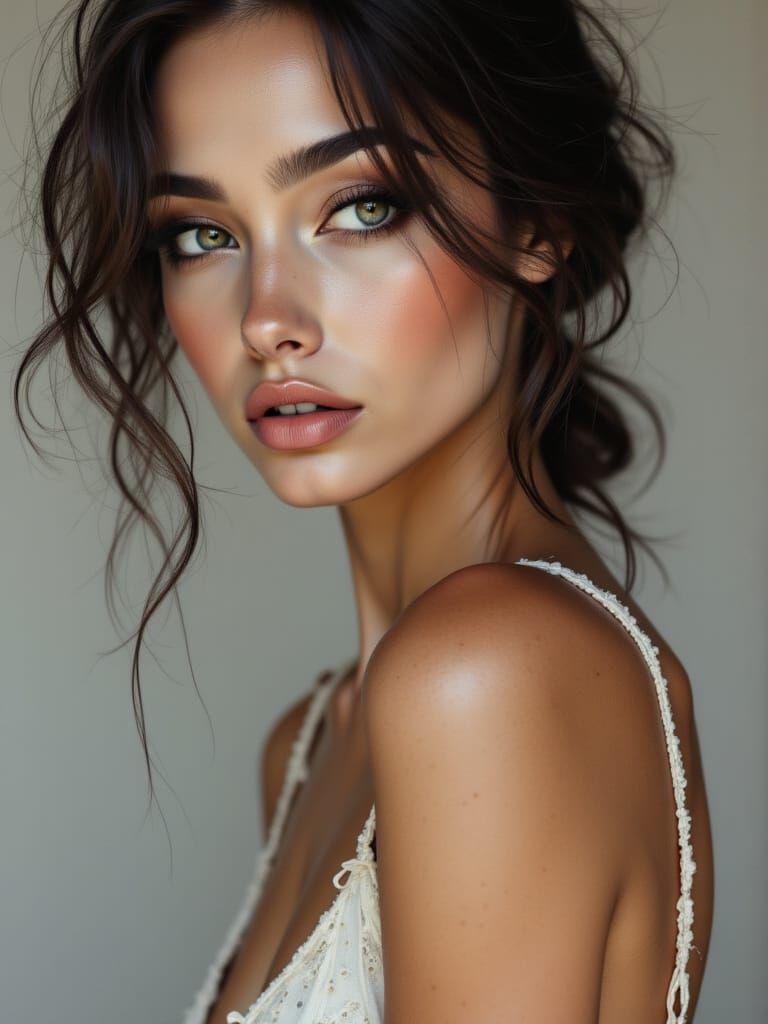 Ultra-Detailed Studio Portrait of a Young Woman