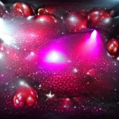 Glowing Cranberry in Supernatural Neon Outer Space
