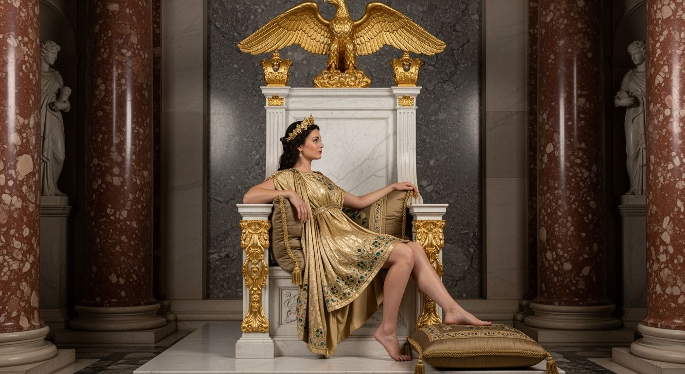 Empress Messalina on Her Lavish Throne