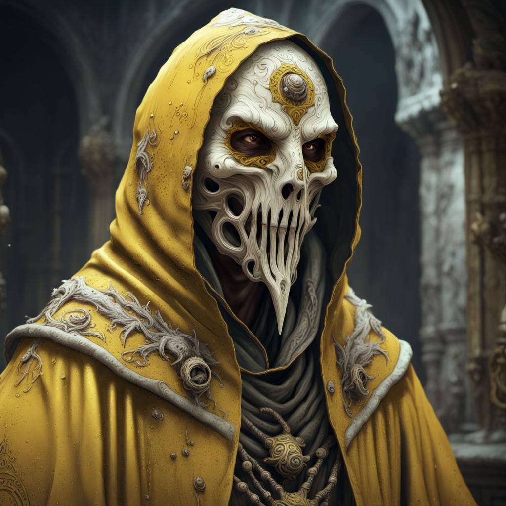 Cultist of the Yellow Sign in Detailed Matte Painting