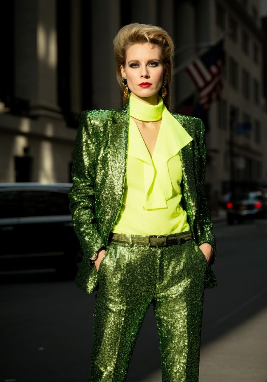 Neon Goddess of Wall Street