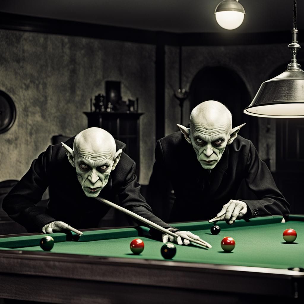 Nosferatu Twins Play Snooker Game