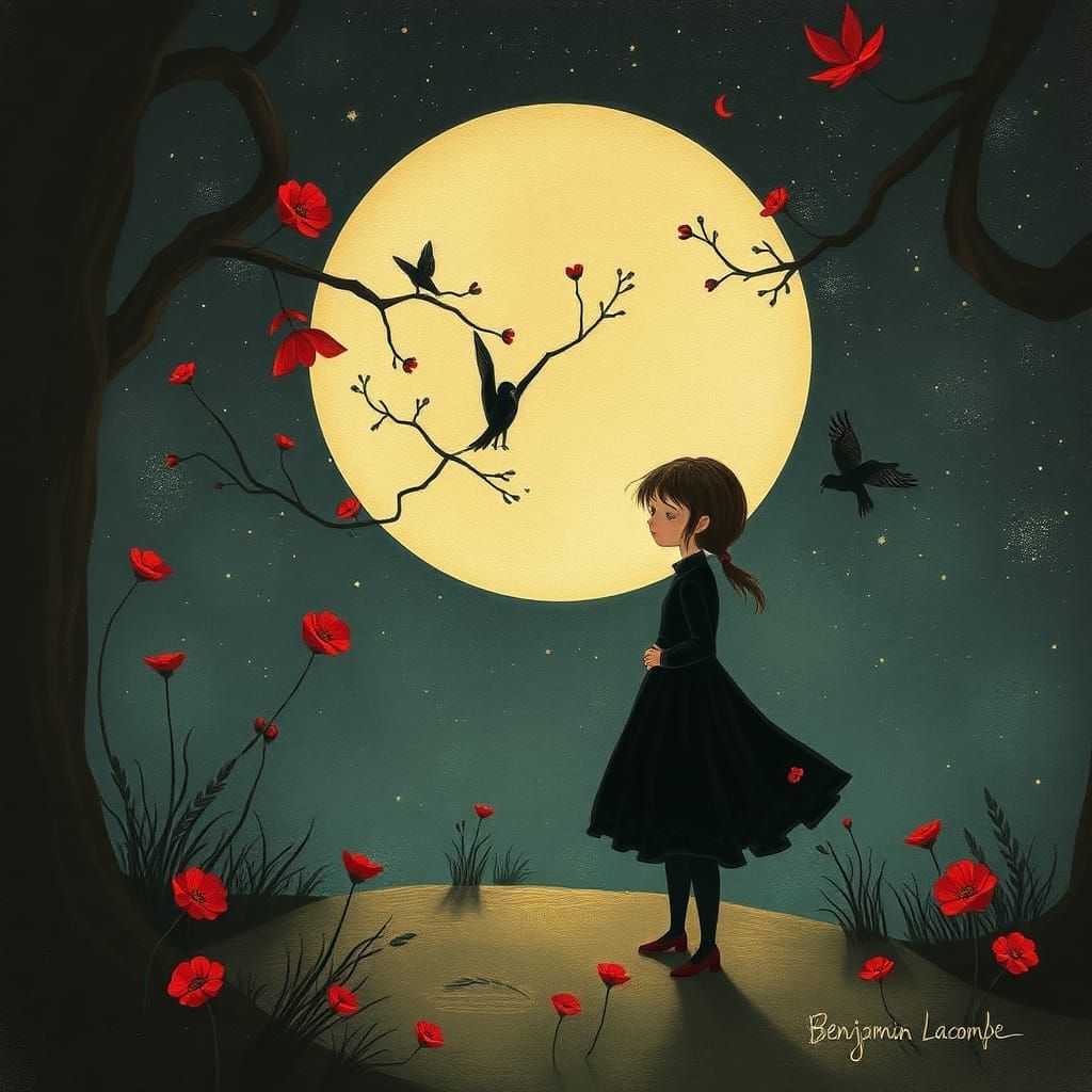 AI Image Inspired by Benjamin Lacombe