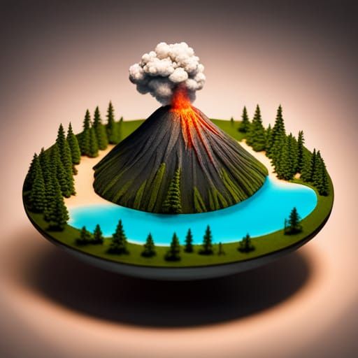 Volcano island - Jurassic microworld