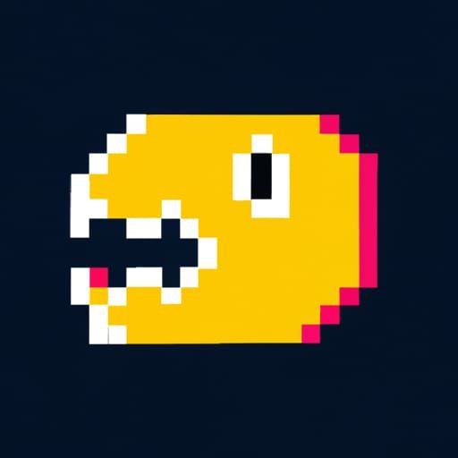 8-bit Pac-Man Retro Arcade Rendering