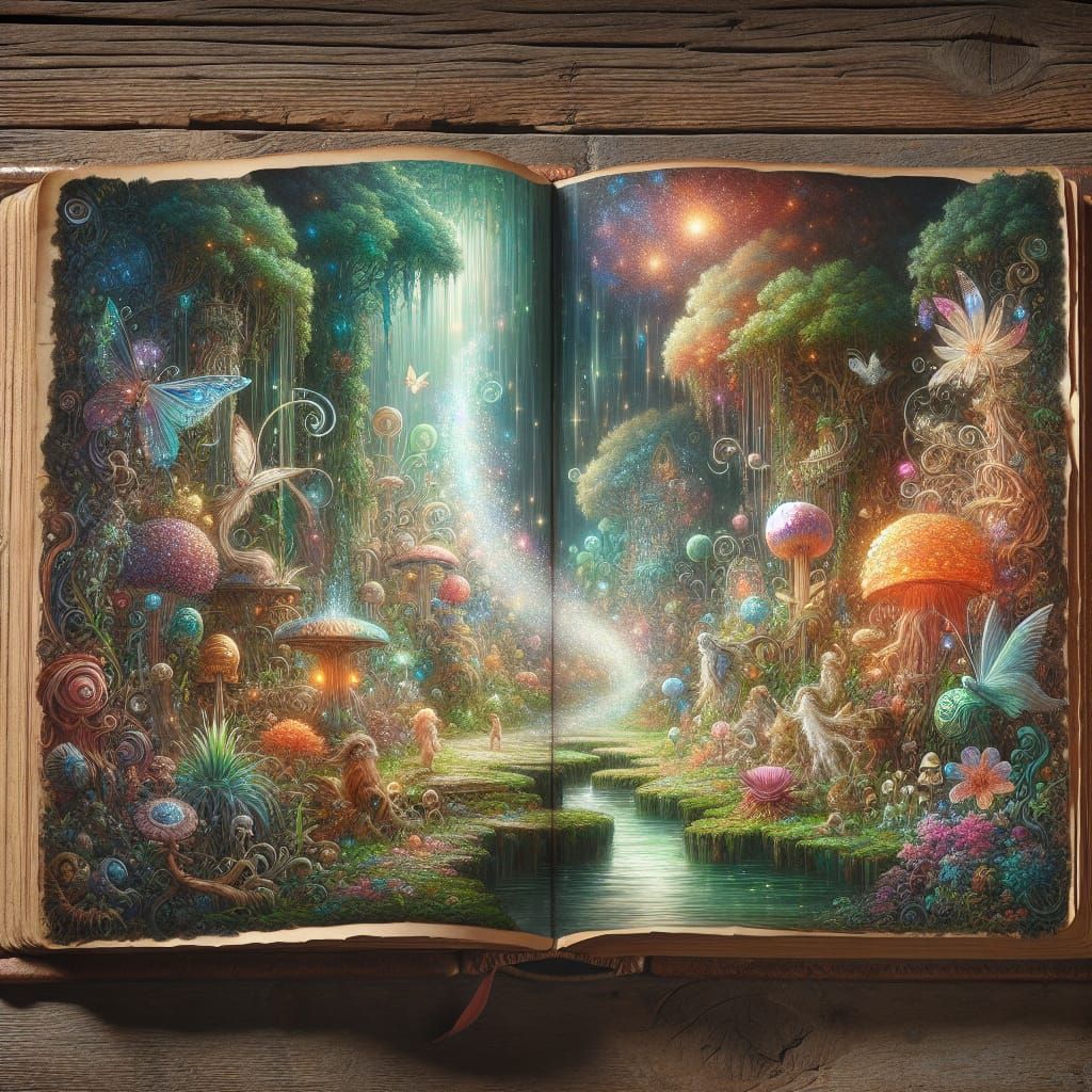 Fantasy Garden Emerges from Antique Book