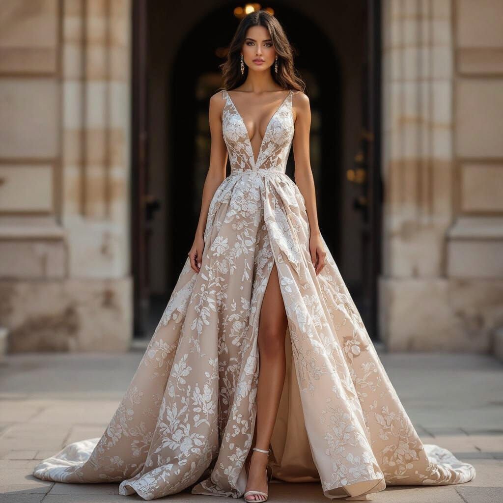 Gorgeous Woman in a Beautiful Gown