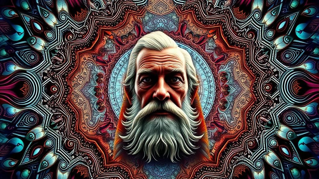 Abstract Fantasy Portrait in Escher Style