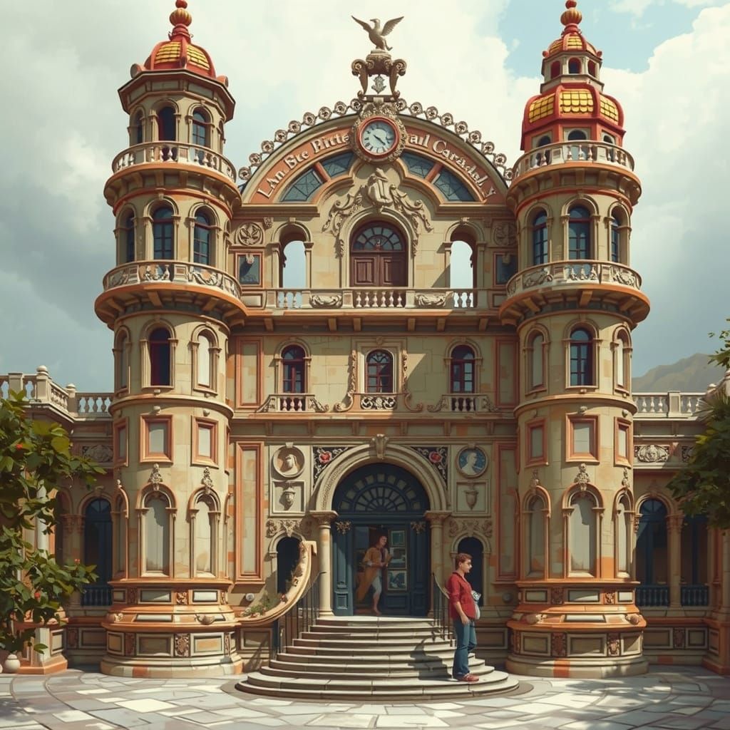 Surreal Ancient Architecture in Fantasy Art Style