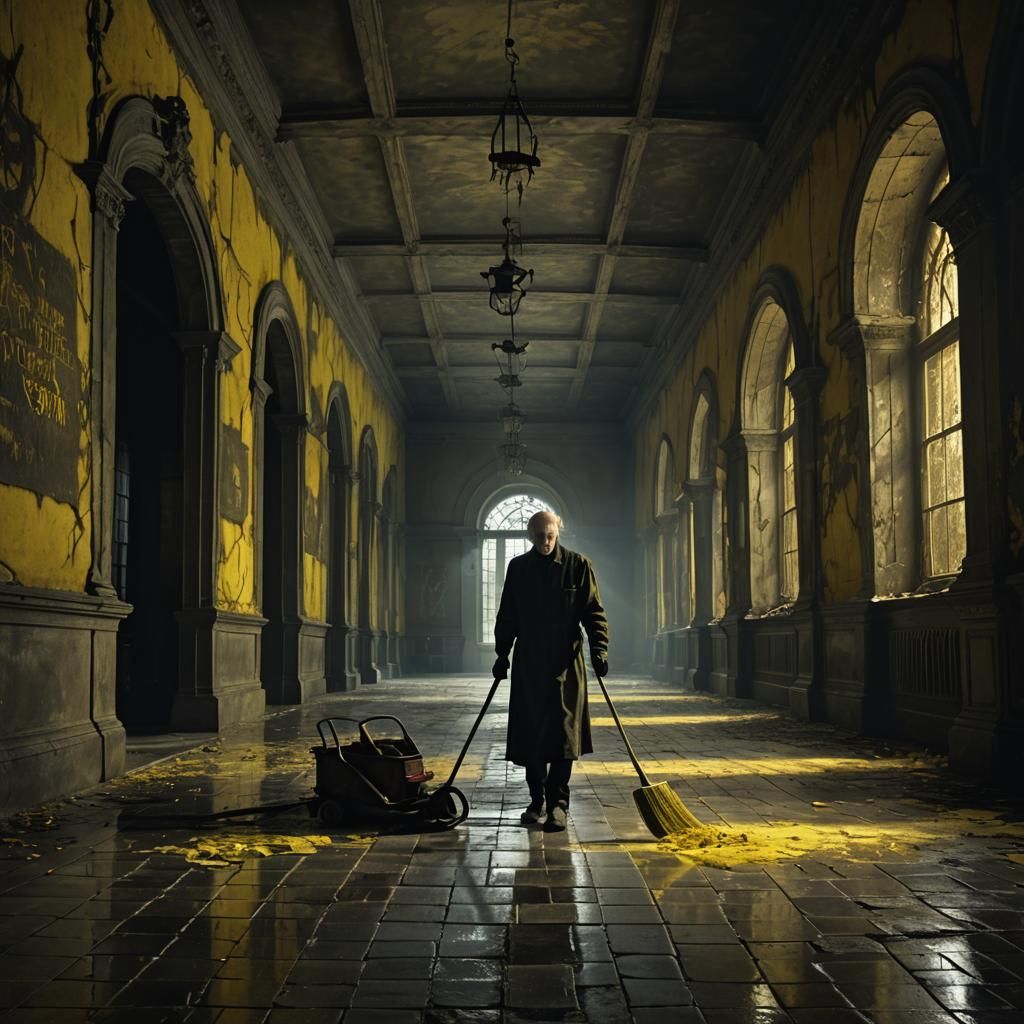 Sinister Surrealism: Janitor in University Halls