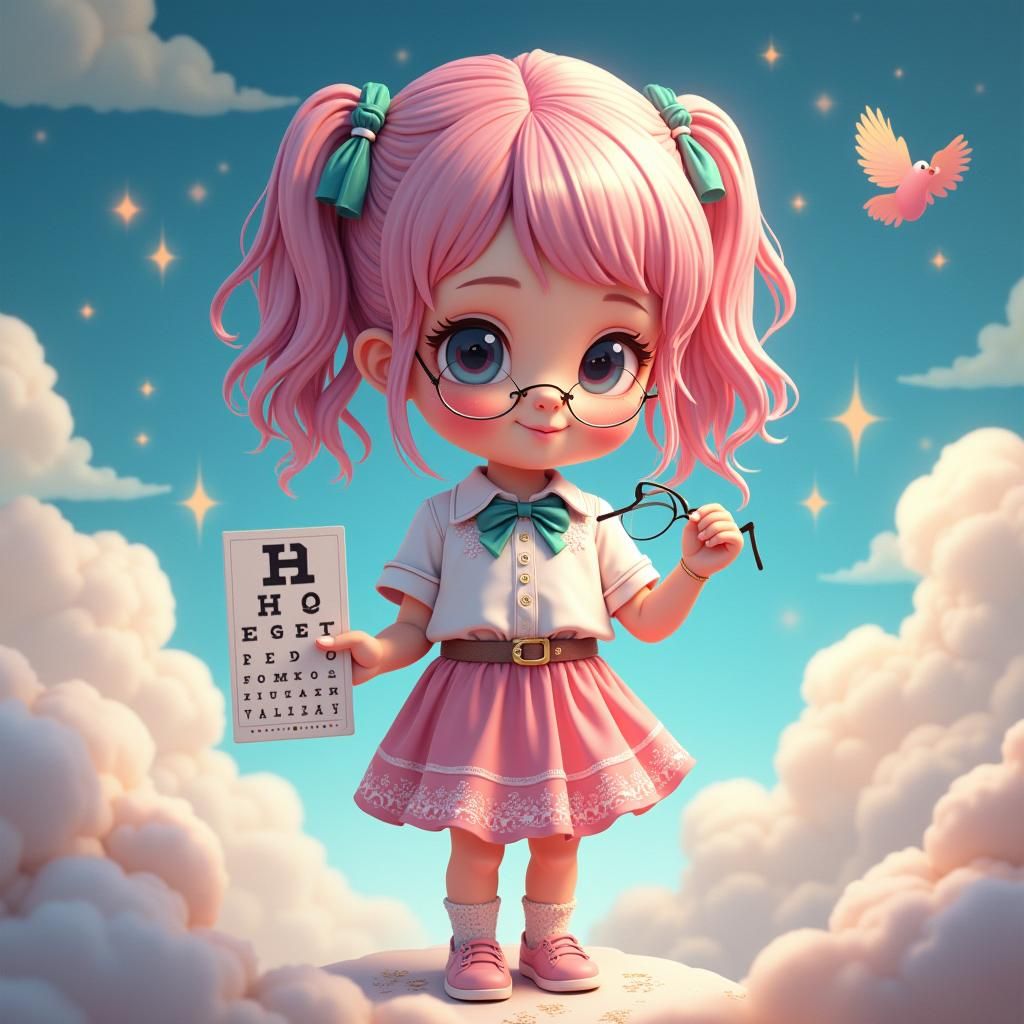 Chibi Optometrist in Fantasy Art Style