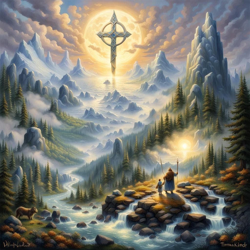 Ethereal Norse God Odin in Hyperdetailed Fantasy