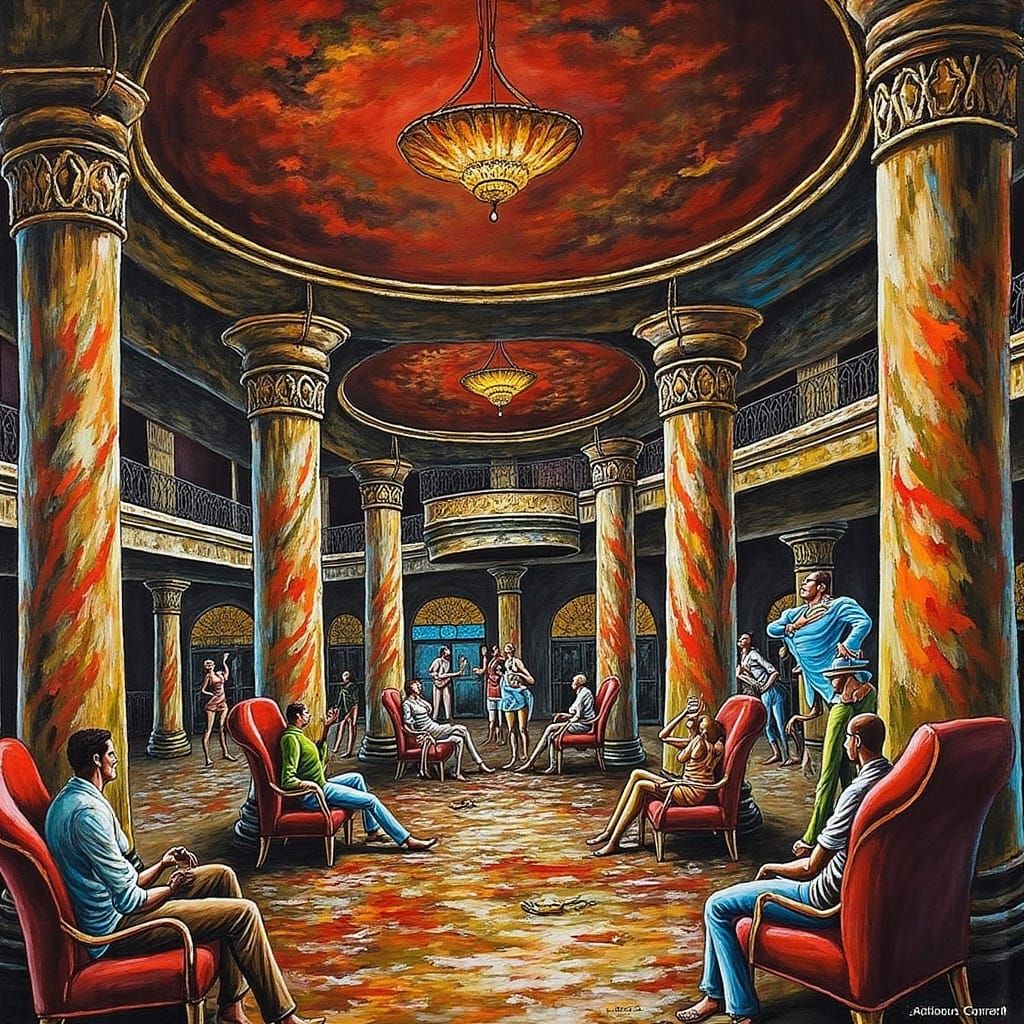 Opulent Industrial Cityscape in Baroque Style