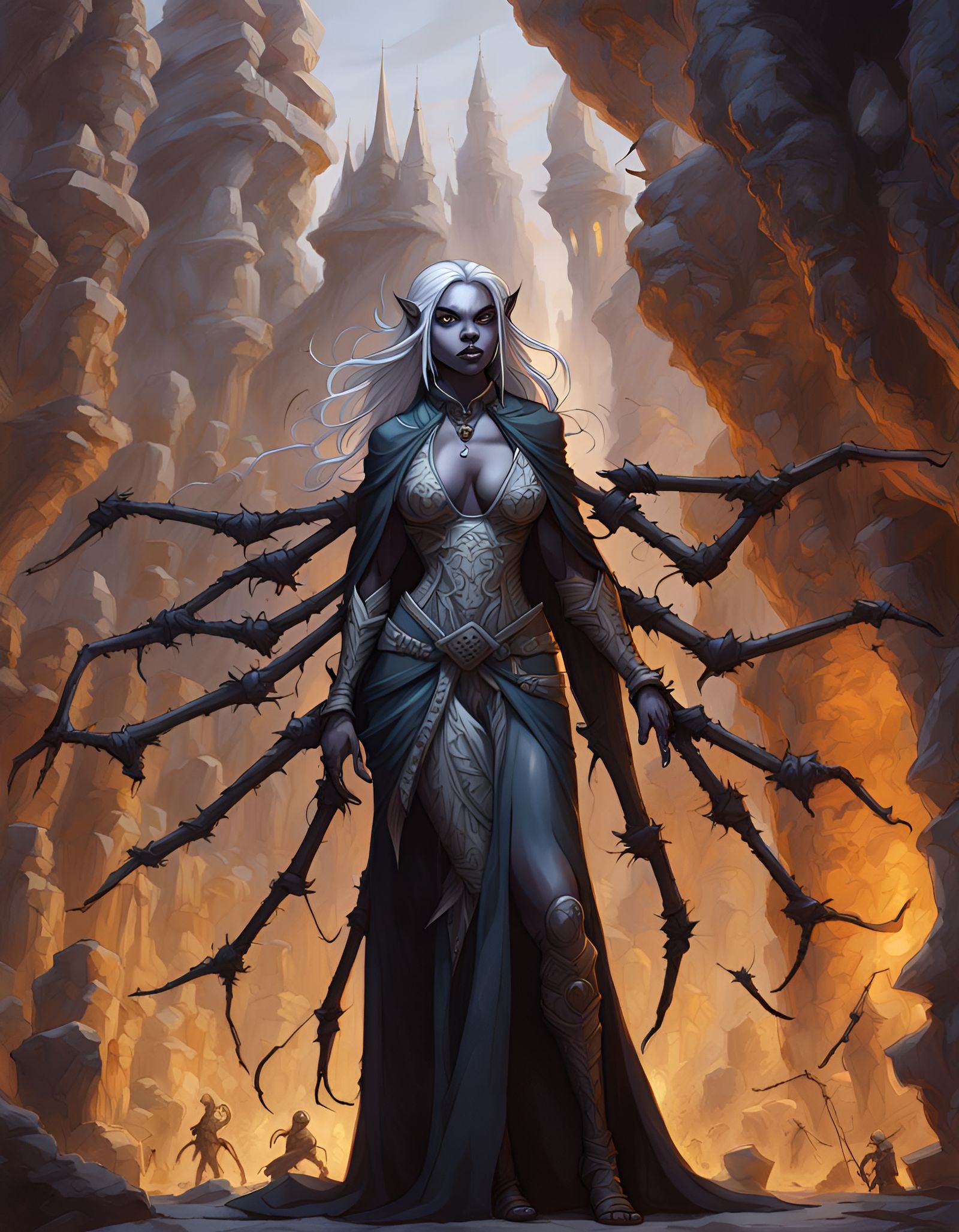 Drow female cleric