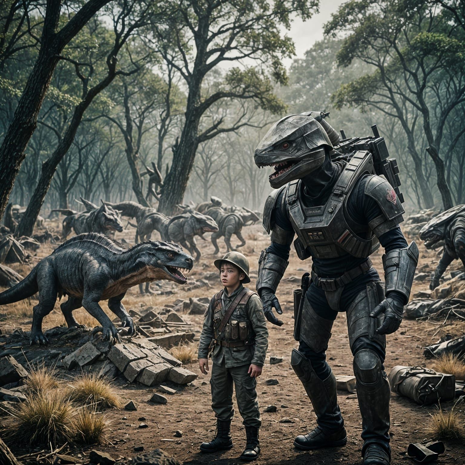 Worlds at War: A Cinematic Film Still