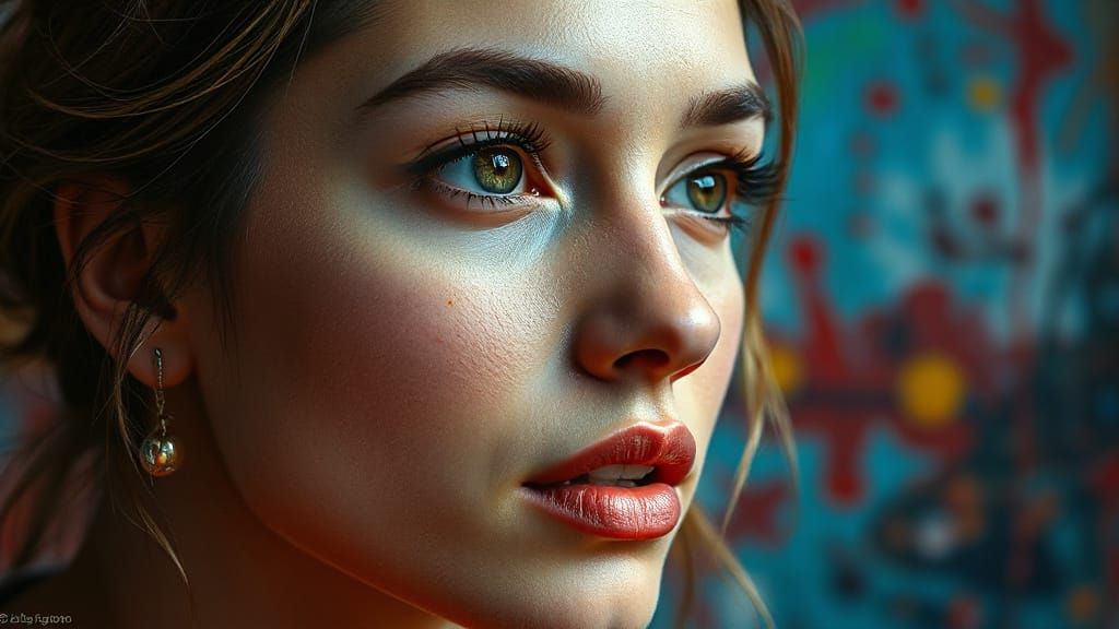 Hyperrealistic Portrait with Dramatic Lighting