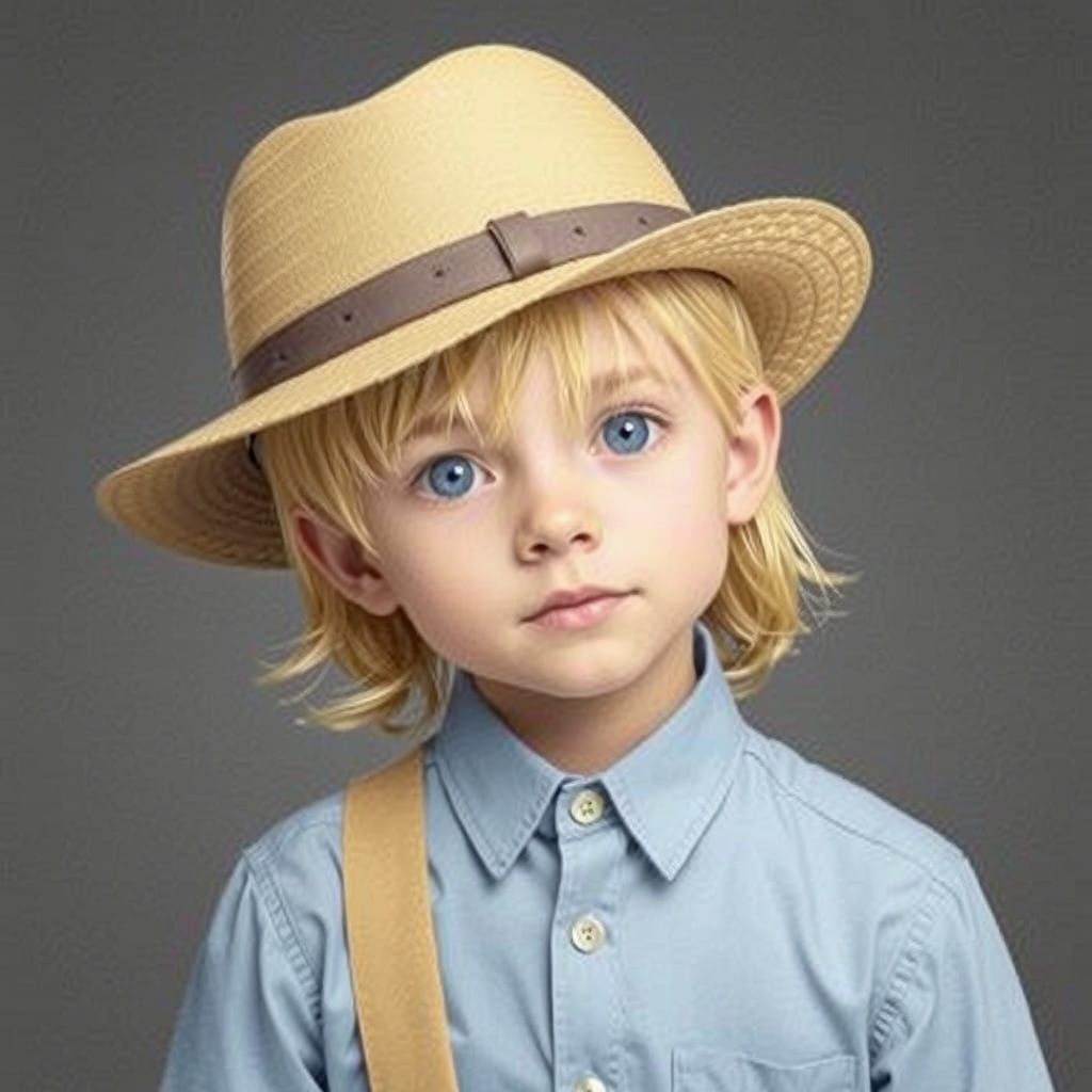 Adorable Fashionista Wears Fedora in Style