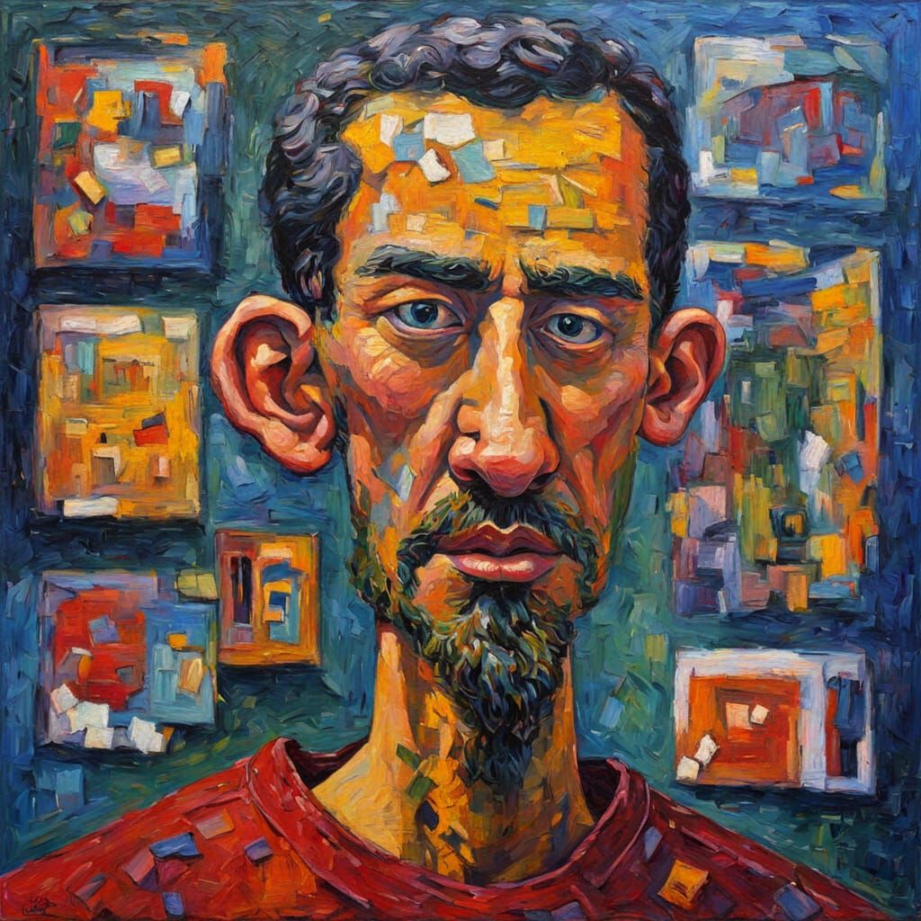 Melting Head at Zipper Factory Expressed in Neo-Impressionis...