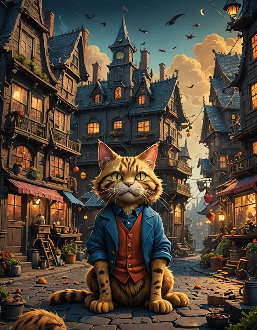 Fritz the Cat's Nine Lives: Detailed Matte Painting