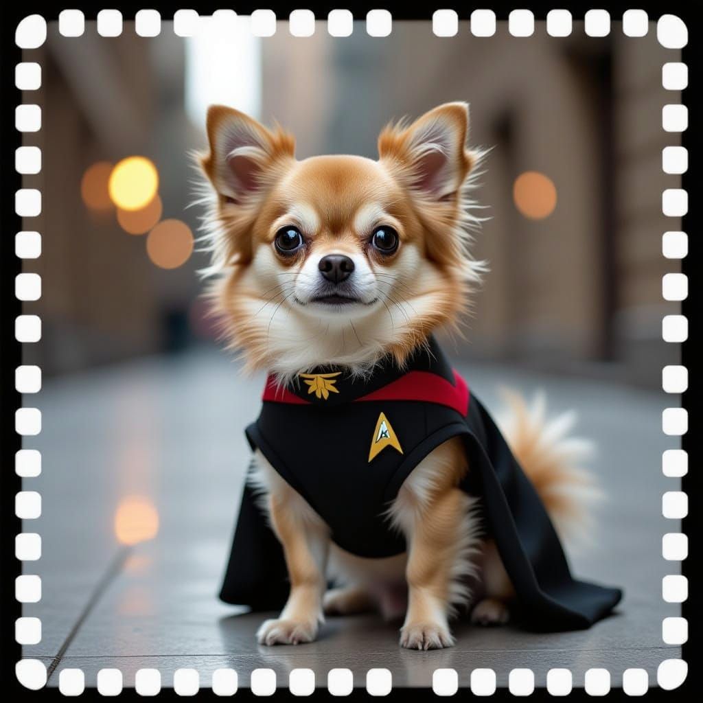 Chihuahua Starfleet Officer Halloween Costume Cinematic