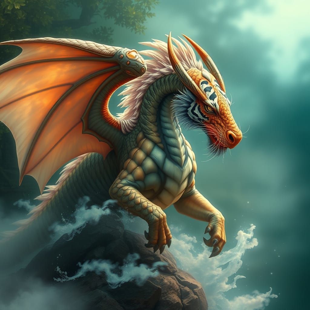 Ethereal Fantasy Dragon Horse Tiger