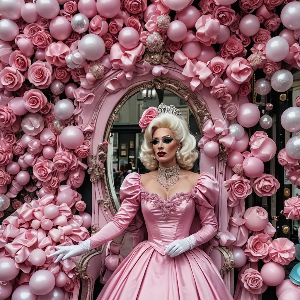 Extravagant Drag Queen's Satin Wonderland