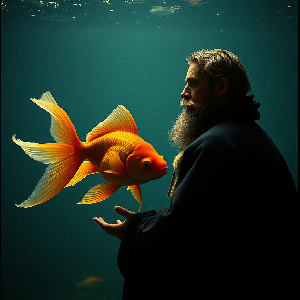 Pushkin Recites 'The Tale of the Goldfish' - Cinematic Still