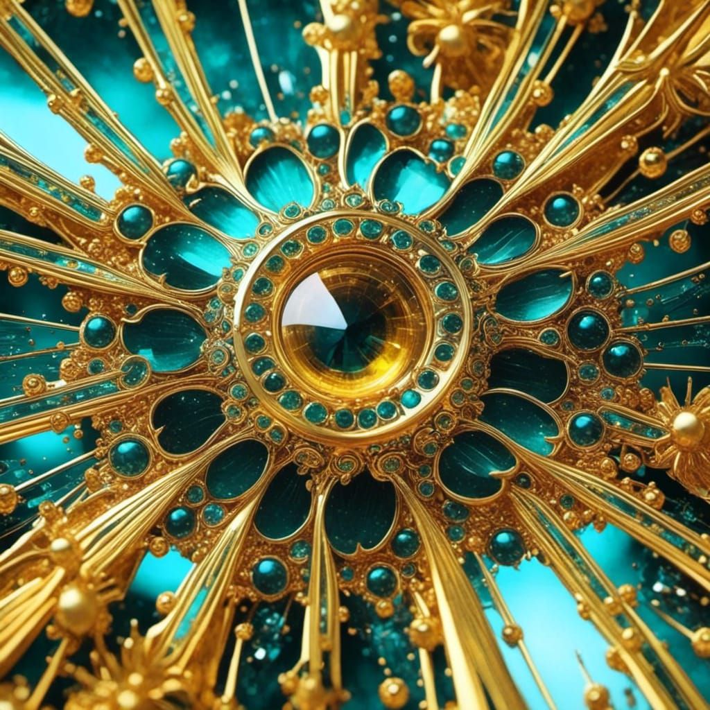 Woman with Golden Crown and Dark Wings