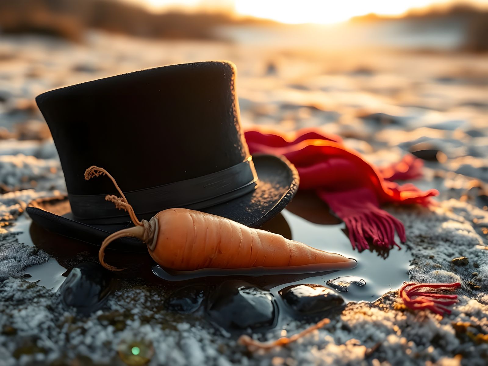 Top Hat in the Snowy Countryside