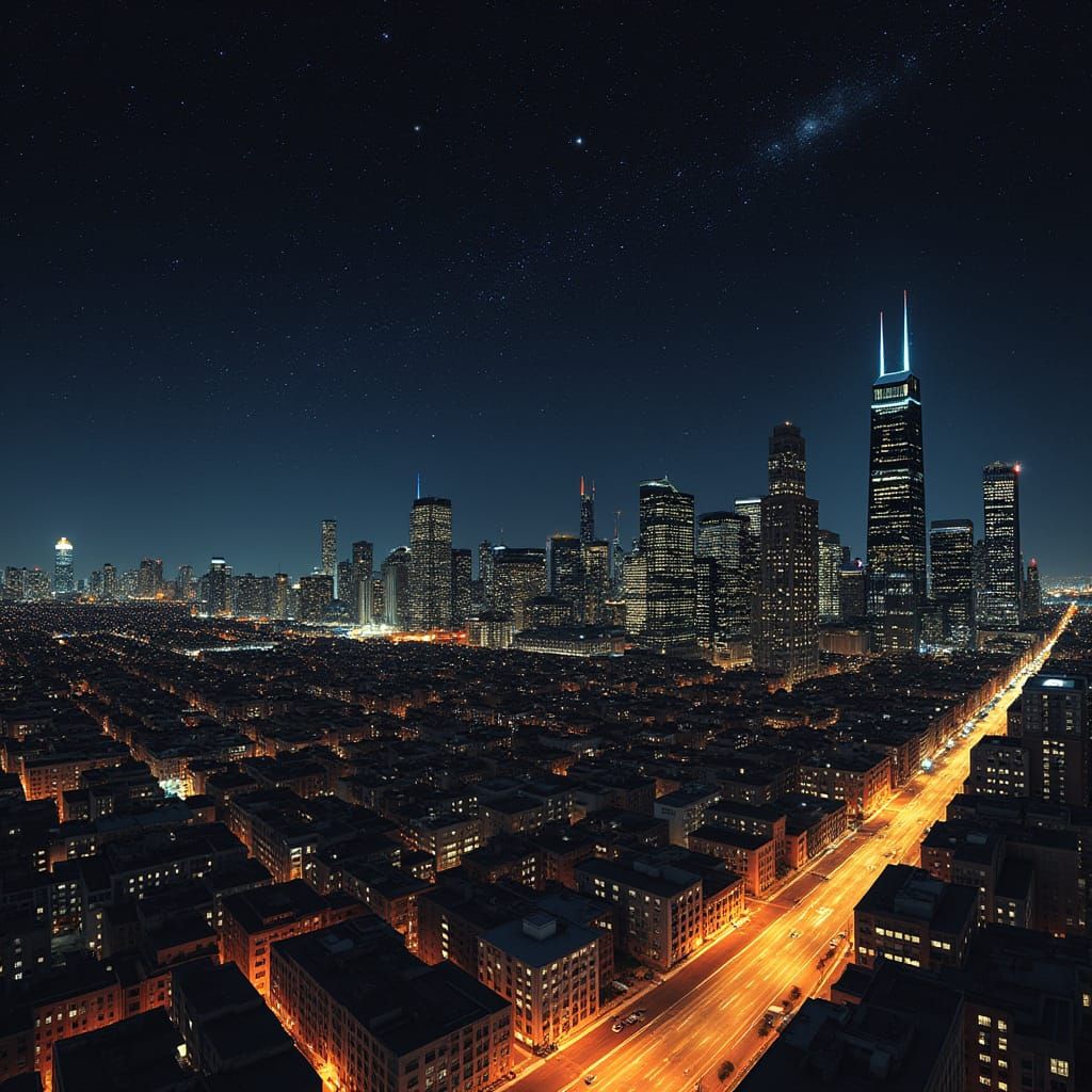 The Night Chicago Died: A Dramatic AI Art Piece