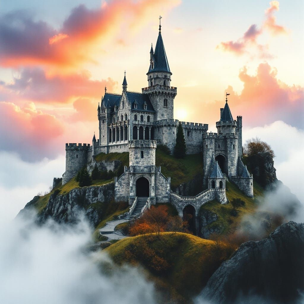 Stone Castle Emerges in Expressionist-Abstract Style