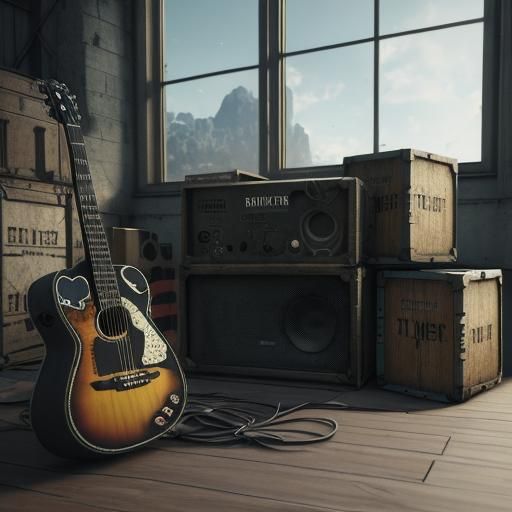 Dynamic 3D Render of Musical Equipment