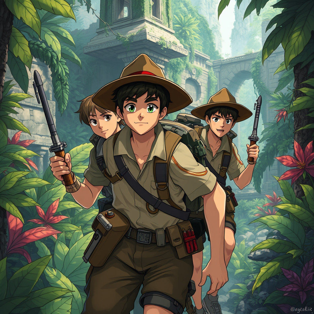 Anime Explorers Discover Ancient Jungle Ruins