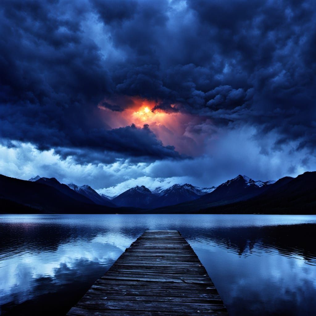 Nature's Resilience: Sun Rises Over Peaceful Lake After Stor...