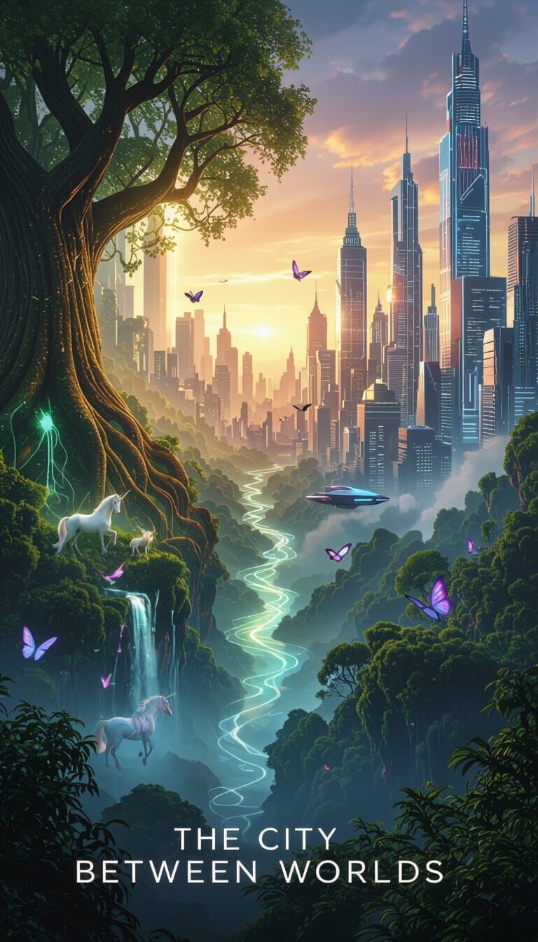 The City Between Worlds: Nature Meets Digital Metropolis