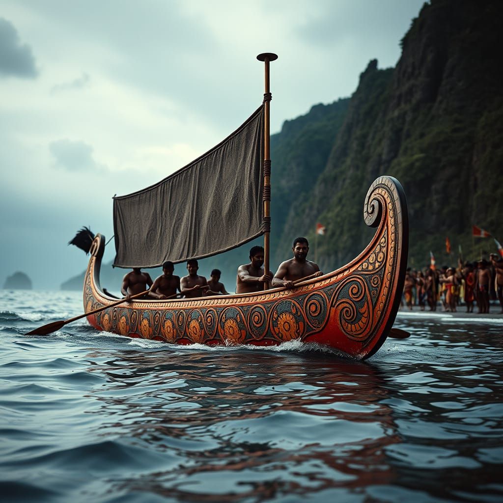 Maori Waka Arrival: Cultural Pride and Unity