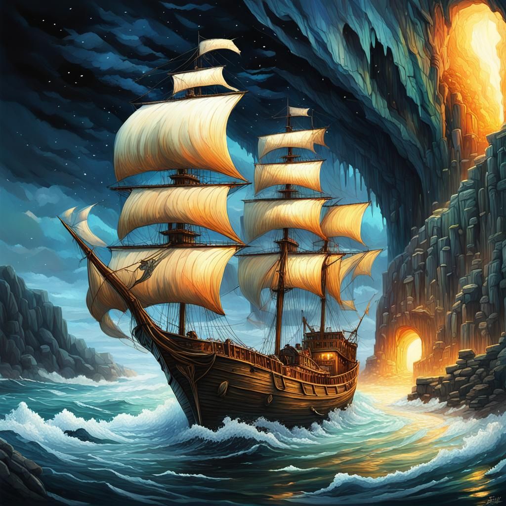 Spirits Roam Shelly Shores at Midnight